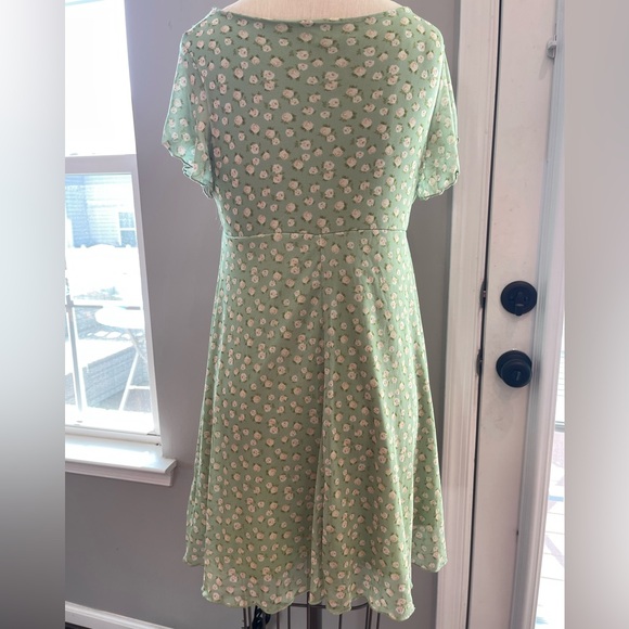 See You Monday Green Flutter Sleeve Sundress - Picture 2 of 8